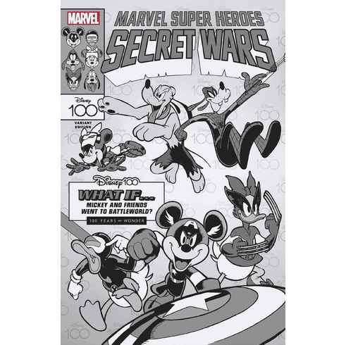 The Amazing Spider-Man # 37 (Incentive B&W Disney 100th Anniversary Variant)