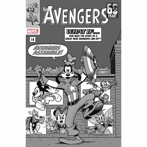 The Amazing Spider-Man # 45 (Incentive B&W Disney 100th Anniversary Variant)