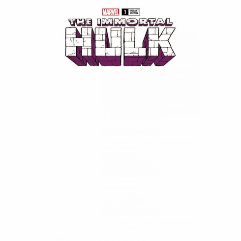 The Immortal Hulk # 1 (Blank Variant)