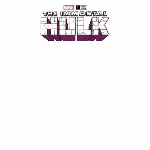 The Immortal Hulk # 1 (Blank Variant)