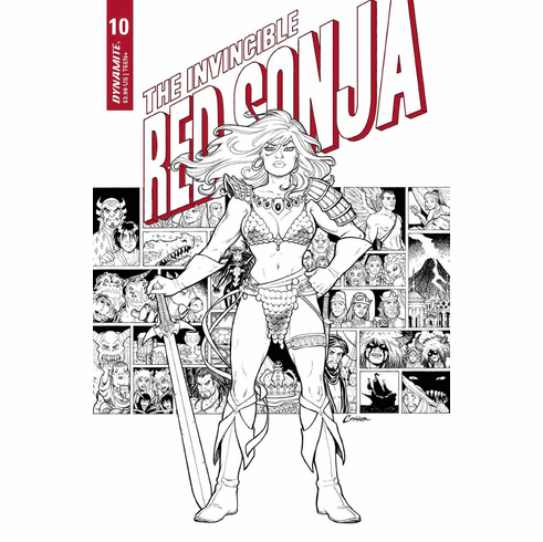 The Invincible Red Sonja # 10 (Incentive Black & White Variant)