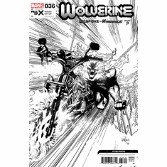 Wolverine # 36 (2nd Print Incentive B&W Variant)
