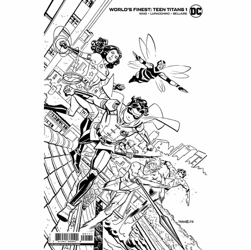 Worlds' Finest: Teen Titans # 1 (Incentive B&W Variant)