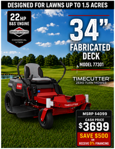 34 22hp Toro TIMECUTTER Zero-Turn Mower with B&S Engine