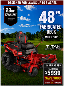 48 23hp Toro TITAN Zero-Turn Mower with Kawasaki Engine