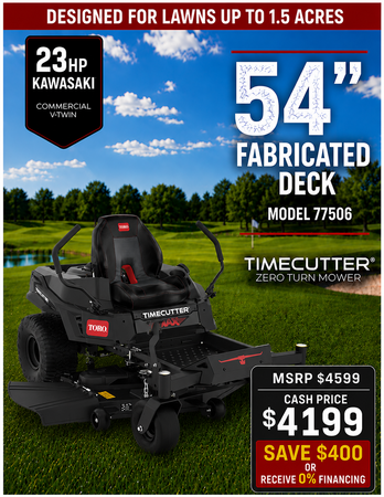 54 23hp Toro TIMECUTTER Zero-Turn Mower with Kawasaki Engine