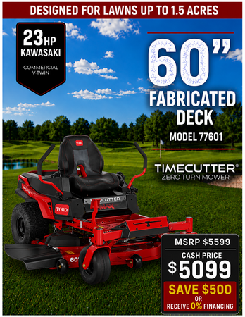 60 23hp Toro TIMECUTTER Zero-Turn Mower with Kawasaki Engine