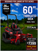 60 26hp Toro TITAN Zero-Turn Mower with Kohler Engine
