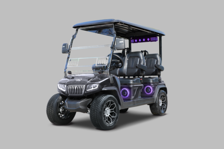 NEW EVolution Maverick 4 Plus 48V Lithium Golf Cart with 4 Forward-facing Seats