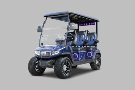 NEW EVolution Maverick 4 Plus 48V Lithium Golf Cart with 4 Forward-facing Seats