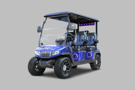 NEW EVolution Maverick 4 Plus 48V Lithium Golf Cart with 4 Forward-facing Seats