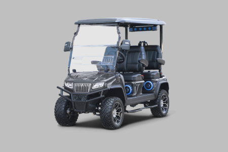 NEW EVolution Maverick 4 Plus 48V Lithium Golf Cart with 4 Forward-facing Seats