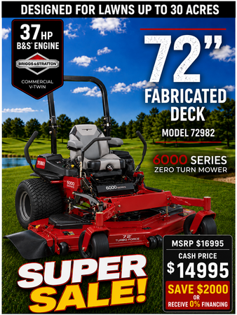 72 37hp Toro Z-MASTER 6000 Zero-Turn Mower with Vanguard Engine