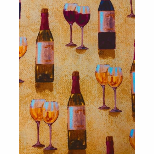 Cotton Fabrics Wine with Glasses (Closeout Item)