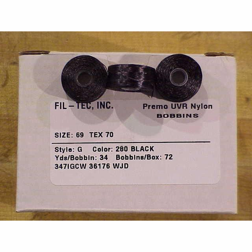 Fil-Tec Size 69G "Black" Nylon Bobbin