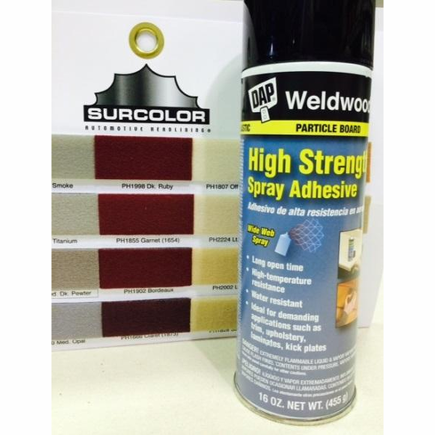 Headliner Kit 108 inches by 60 inches Headliner Fabric and Two Cans Adhesive