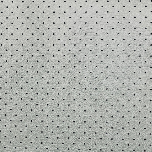 Soft Seat Automotive Perforated Upholstery Vinyl Light Titanium