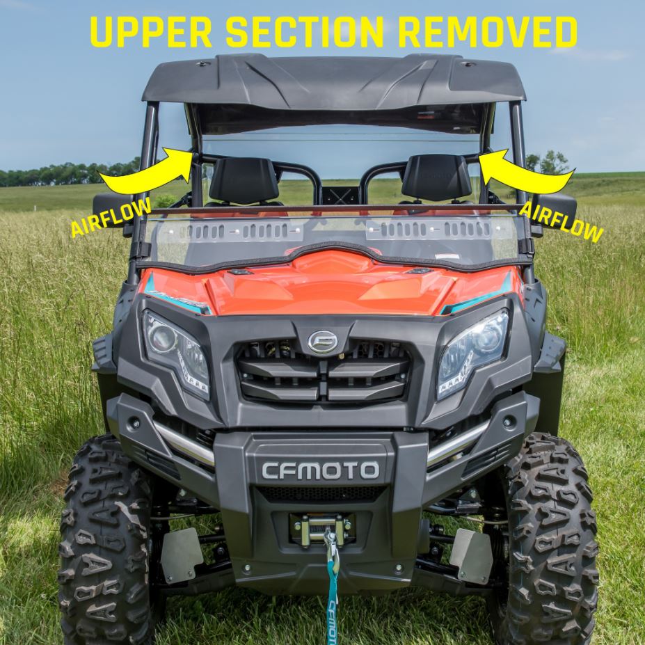 3 Star One-Piece Front Lexan Windshield - 2016-23 Polaris General 1000