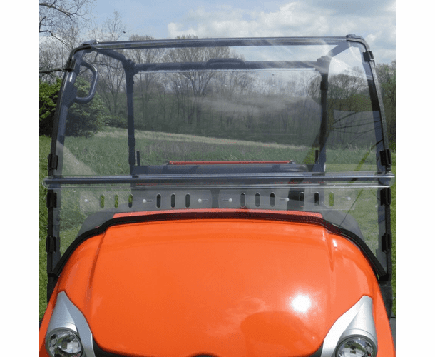 3 Star Modular Two-Piece Front Lexan Windshield w| Adjustable Vents - Kubota RTV 400 | 500