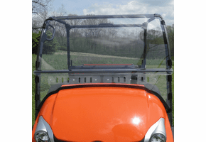 3 Star MR10 Hard-Coated Modular Two-Piece Front Windshield w| Adjustable Vents - Kubota RTV 400 | 500