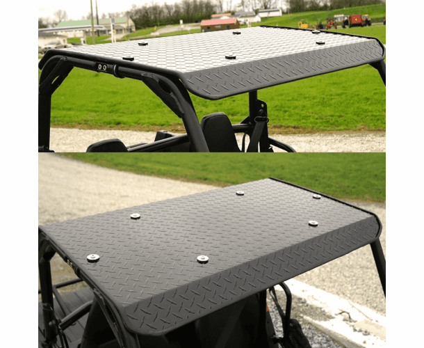 Falcon Ridge Black Aluminum Diamond Plate Top - Polaris Ranger 150