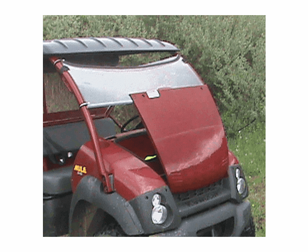 Folding Front Windshield By Dot Weld - Kawasaki Mule SX