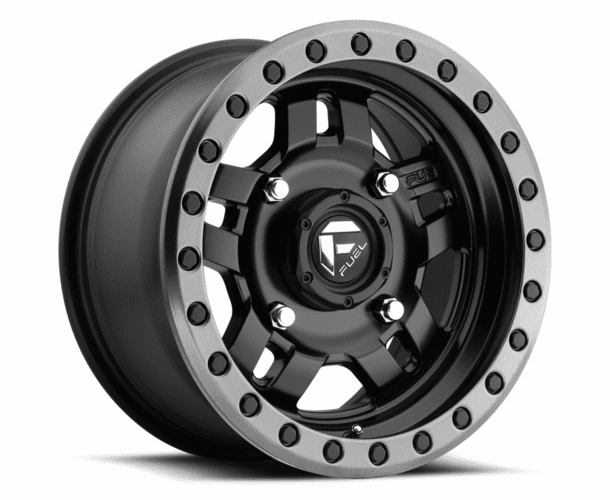 Fuel Anza D557 Matte Black Wheel Set - 14 and 15 Inch