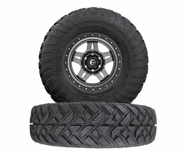 Fuel Anza D558 Matte Gun Metal Wheels w| EFX Gripper R | T Tires