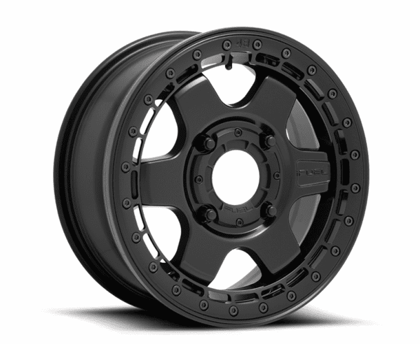 Fuel Block D922 Matte Black Beadlock Wheel Set - 15x6