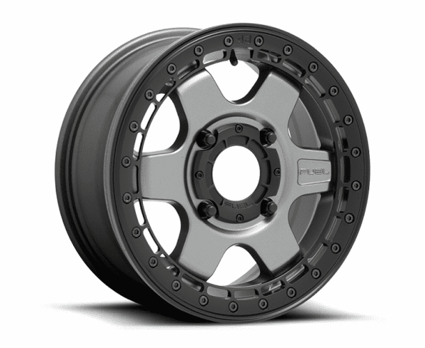 Fuel Block D923 Matte Anthracite Beadlock Wheel Set - 15x6