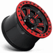 Fuel Hardline D911 Gloss Black & Milled w| Red Accents Beadlock Wheel Set - 15 Inch