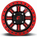 Fuel Hardline D911 Gloss Black & Milled w| Red Accents Beadlock Wheel Set - 15 Inch