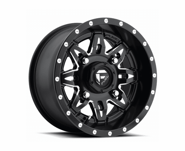 Fuel Lethal D567 Matte Black Milled Wheel Set - 14 and 15 Inch