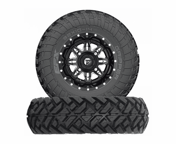 Fuel Lethal D567 Matte Black & Milled Wheels w| EFX Gripper Tires