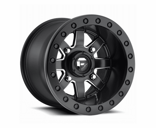 Fuel Maverick D938 Matte Black Milled Beadlock Wheel Set - 14 and 15 Inch 