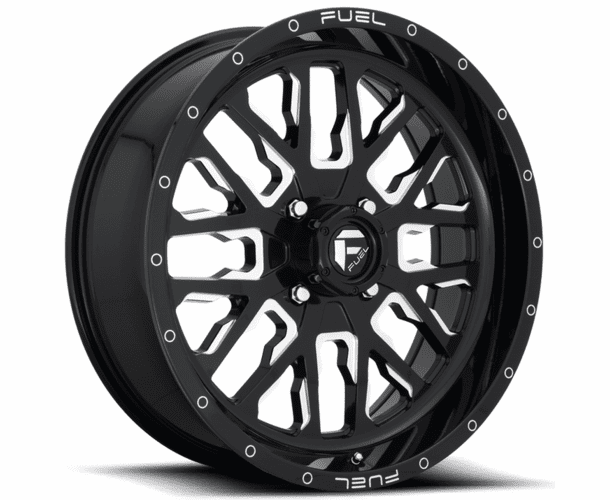 Fuel Stroke D611 Gloss Black Wheel Set - 18 | 20 | 22 | 24 Inch