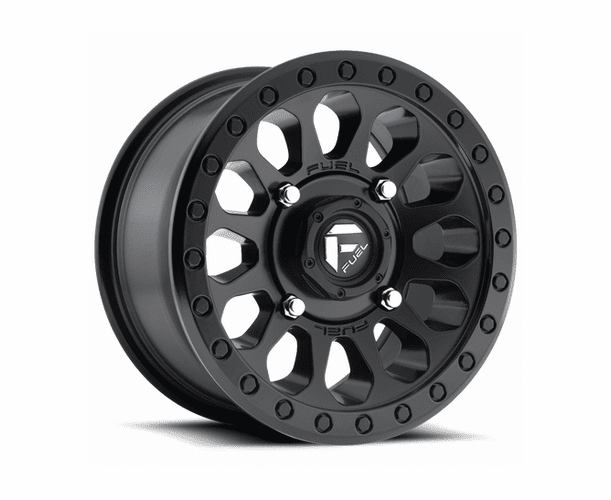 Fuel Vector D579 Matte Black Wheel Set - 14 and 15 Inch