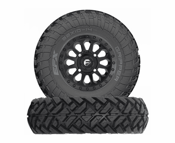 Fuel Vector D579 Matte Black Wheels w| EFX Gripper Tires