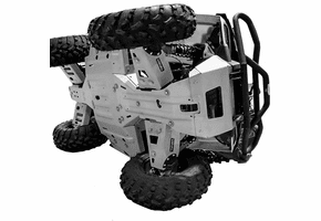 Rival Aluminum Skid Plate And Guards Kit - 2015-21 Polaris Sportsman Touring 570