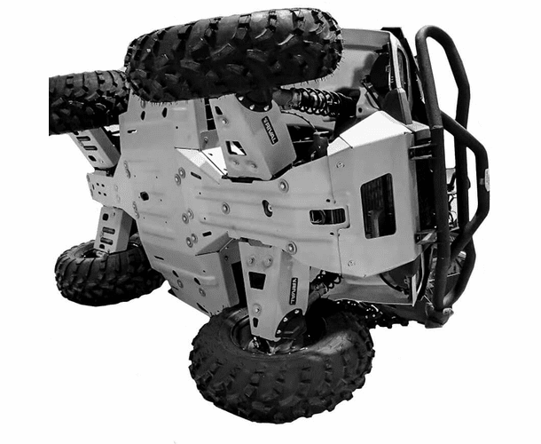 Rival Aluminum Skid Plate And Guards Kit - 2015-21 Polaris Sportsman Touring 570