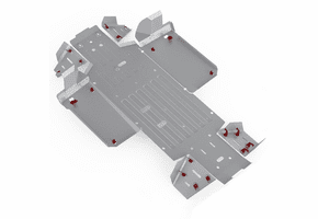 Rival Aluminum Skid Plate and Guards Kit - Honda Pioneer 1000