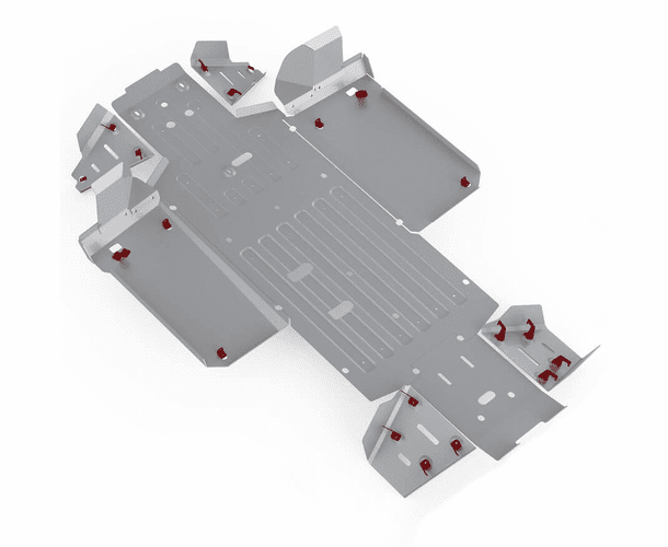 Rival Aluminum Skid Plate and Guards Kit - Honda Pioneer 1000