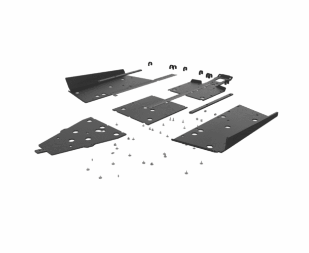 Seizmik UHMW Full Skid w| Integrated Rock Sliders - Polaris General XP 1000