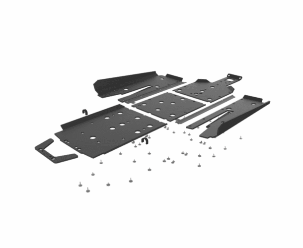 Seizmik UHMW Full Skid w| Integrated Rock Sliders - Polaris RZR XP 1000 | XP Turbo