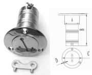 New Stainless Steel Deck Fill Petrol 1 1/2"