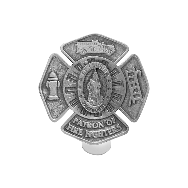17/8 x 17/8 Inch Fine Pewter St. Florian, Patron Saint of Fire