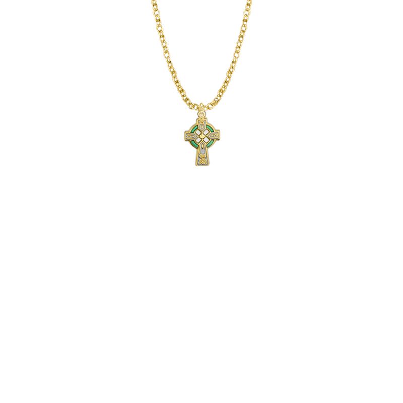 10K Multi-Tone Gold Jesus Crucifix Cross Pendant Necklace – Real Gold, No Stone