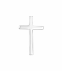 3/4 Inch Polished Sterling Silver Cross Pin With Spring Loaded Quality Clutch