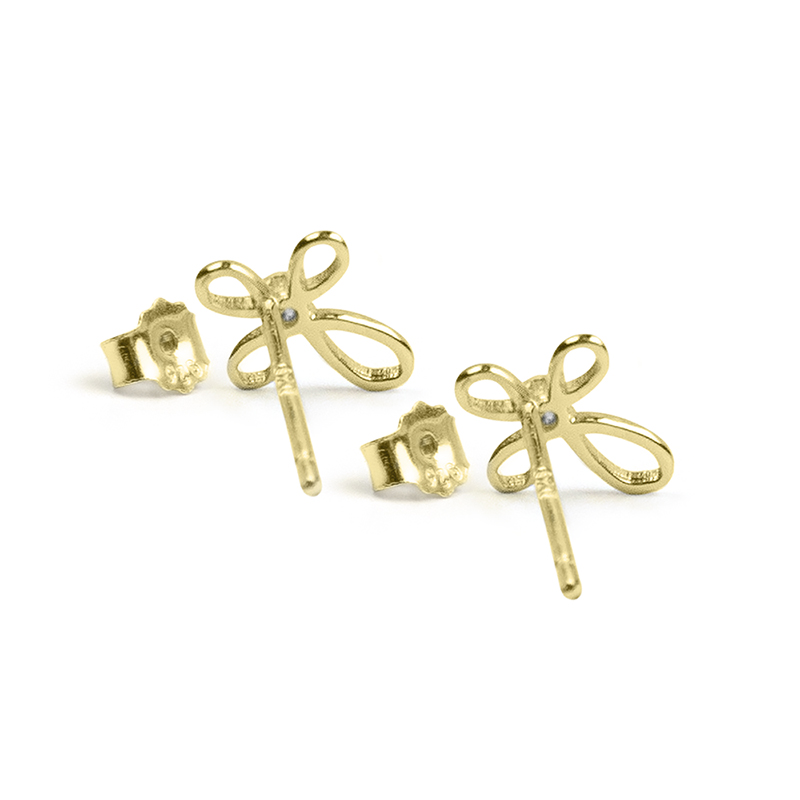 ピアス STONEHENgE Crossing 14K cubic one-touch earrings Cubic Zirconia Cross Dangle Huggie Hoop Earrings in 14K