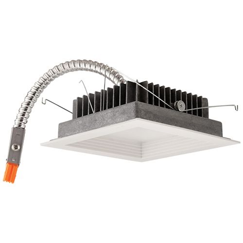 ELCO E524L2030W 5"  LED Square Baffle Trim Engine, 26W,3000K,2000 lm,White